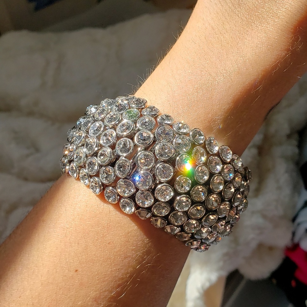 J Crew Swarovski stretch bracelet